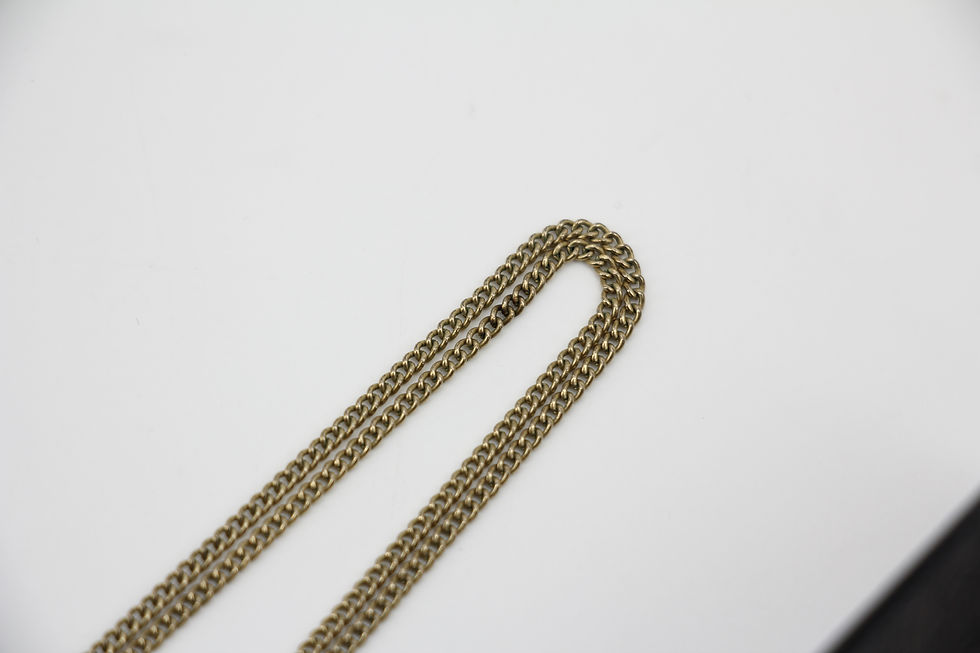 Thumbnail: Chanel Vintage 07P Metal Bronze-Colored Camellia CC Necklace