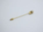 Thumbnail: Chanel Vintage 54-71 Gold-plated Imitation Pearl Twist CC Bar Brooch