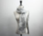 Thumbnail: Chanel 23K Cotton Knitted Grey-white Camellia Scarf 