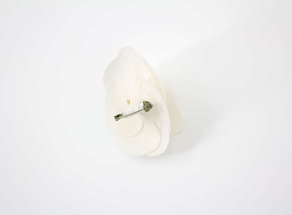 Thumbnail: Chanel Vintage 81-85 Silk White Camellia Brooch