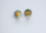 Thumbnail: Chanel Vintage 96C Resin Light Blue Bean Clip-on Earrings