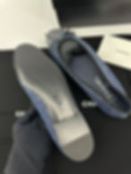 Thumbnail: Chanel 25P Denim Ballet Flats Size 39 in Navy Blue & Dark Grey