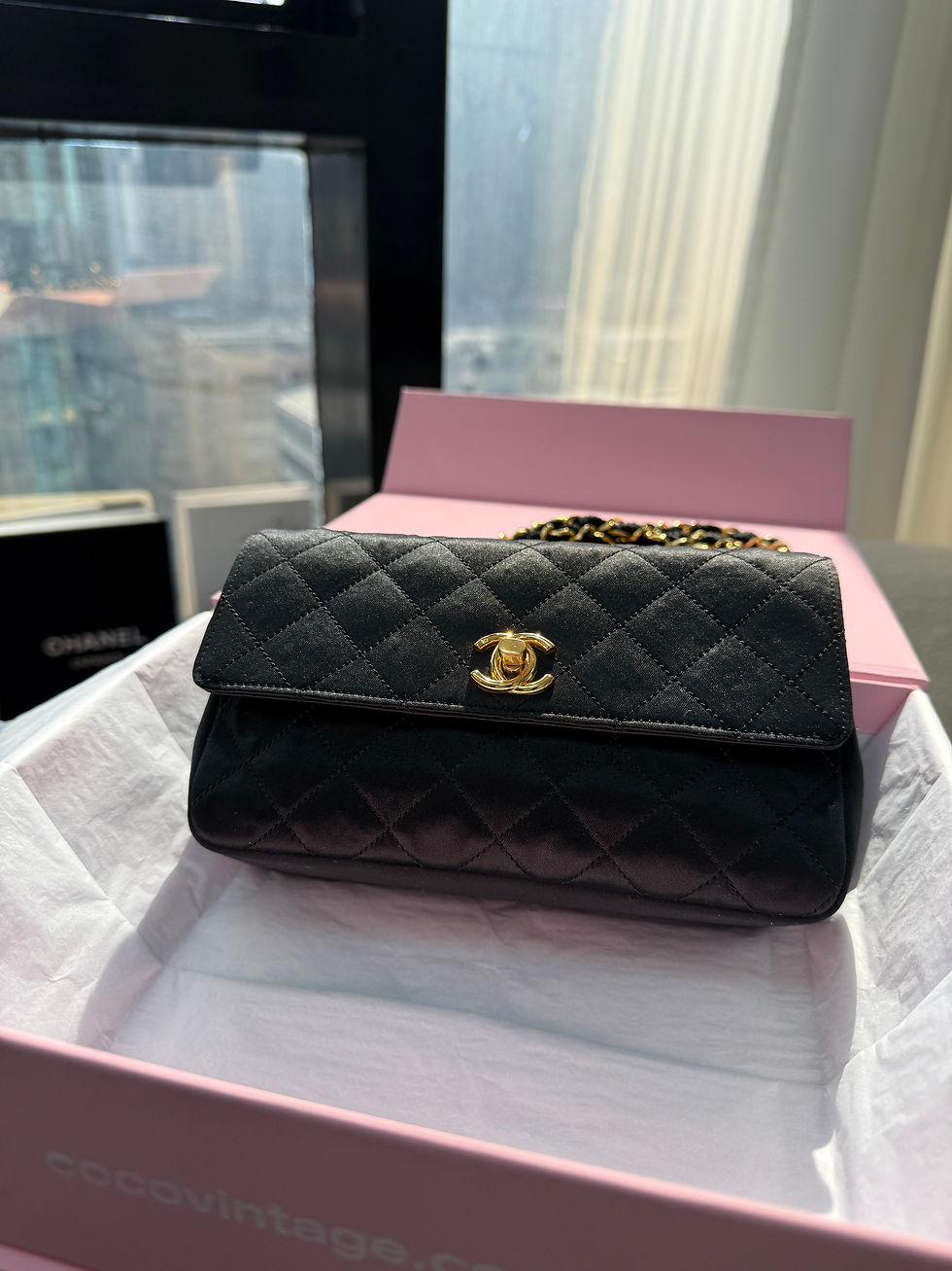 Thumbnail: Chanel Vintage 86-88 Classic Mini Satin Bag