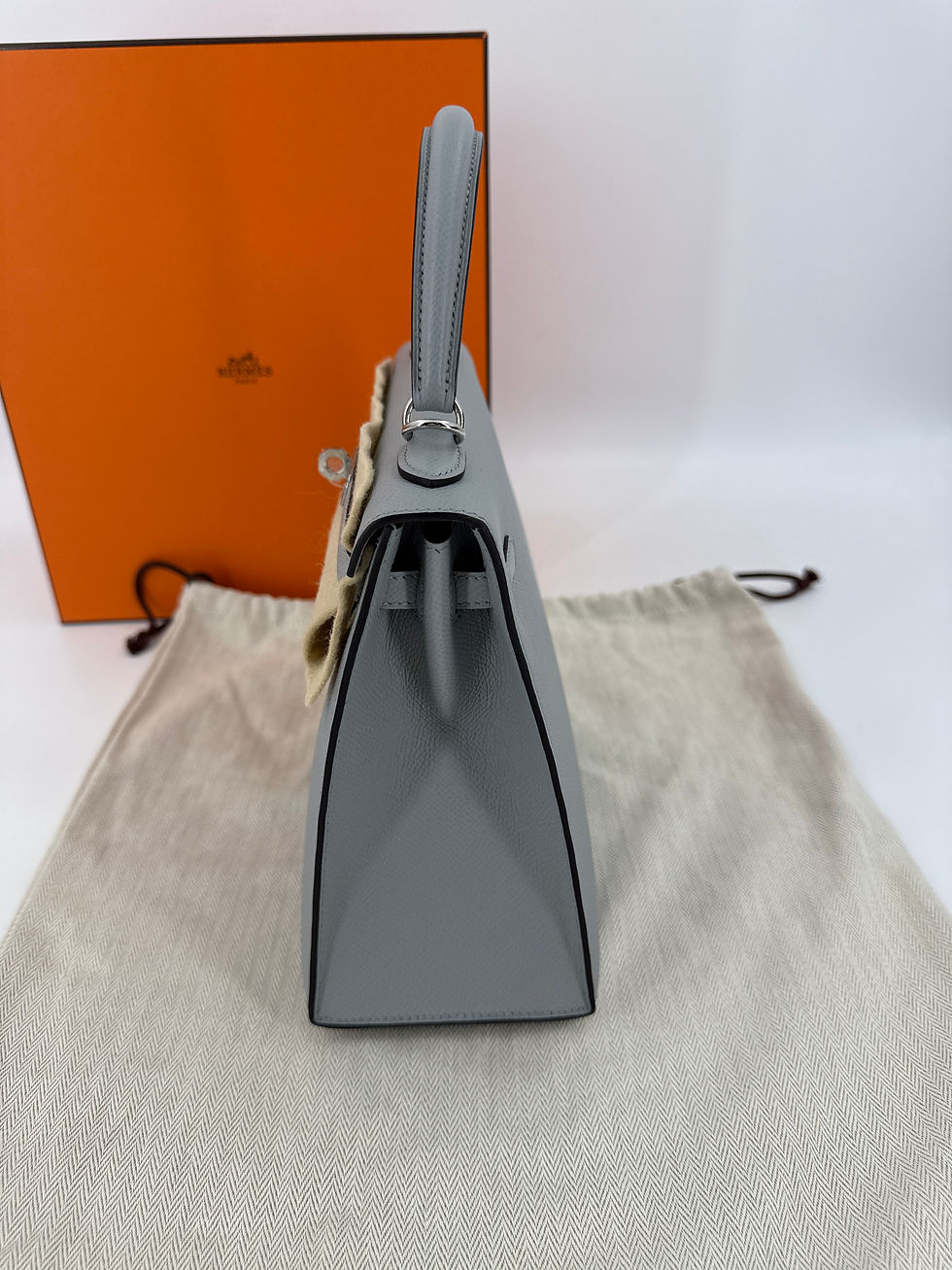 Thumbnail: Hermes Kelly 25 Stamp K Color 8U Blue Glacier  Brand new full set