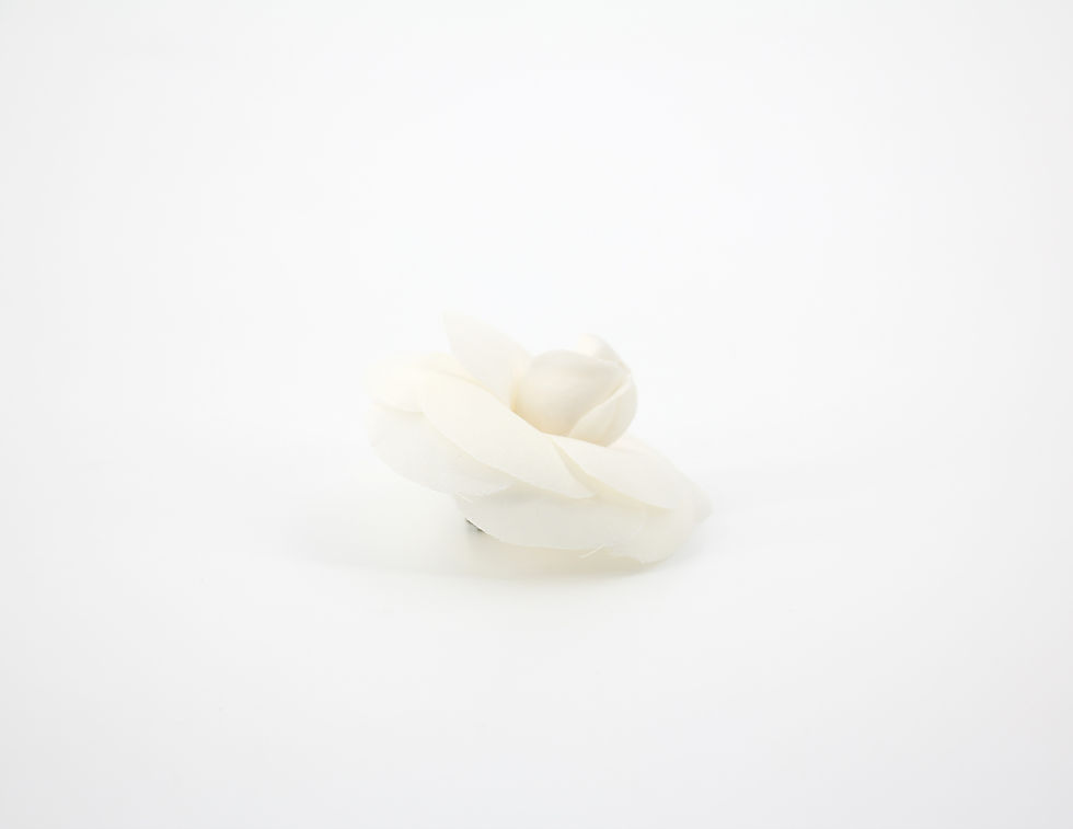 Thumbnail: Chanel Vintage 81-85 Silk White Camellia Brooch