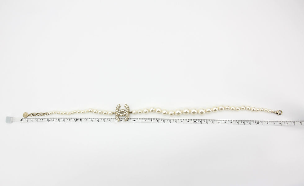 Thumbnail: Chanel F21V Imitation Pearl CC Mark 100th Anniversary Necklace