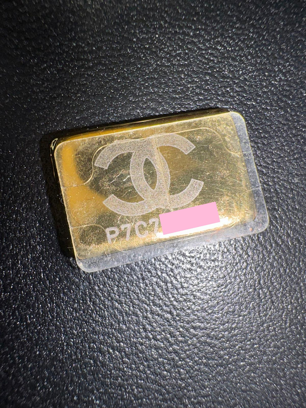 Thumbnail: Chanel 22S Plexiglass Black Quilted Leather and White Perspex Perfume Bottle Min