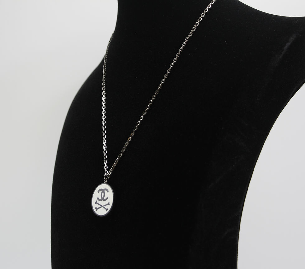Thumbnail: Chanel Vintage 03P Resin White Skull Necklace