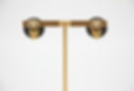 Thumbnail: Chanel Vintage 96C Resin Dot Black Bean Clip-on Earrings
