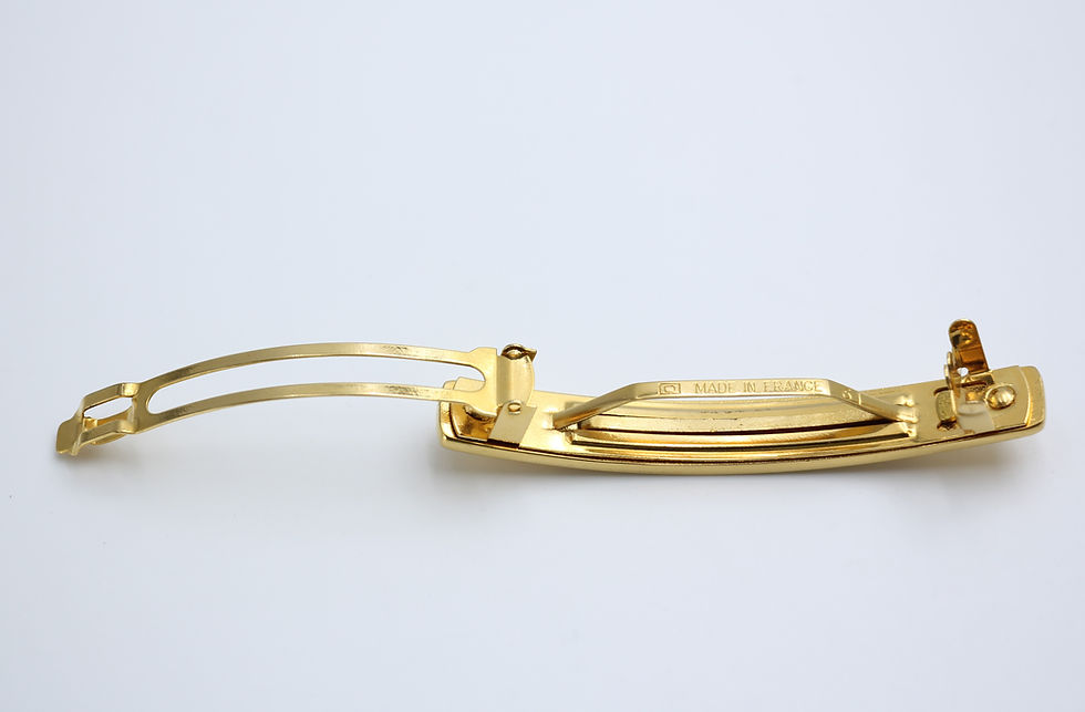 Thumbnail: Chanel Vintage 98A Gold-plated Matte ‘CHANEL’ Hairpin