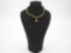Thumbnail: Chanel Vintage 95P Rhinestone Gold-plated Black Shiny Leather Chain CC Choker