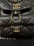 Thumbnail: Chanel 22C Shiny Calfskin Black Quilted Small Duma Pockets Drawstring Backpack