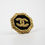 Thumbnail: Chanel Vintage 93A Lava Octagonal CC Logo Black and Gold Tone  Brooch