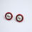 Thumbnail: Chanel Vintage 96P Resin Imitation Pearl Red Round Clip-on Earrings