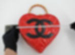 Thumbnail: Chanel Vintage 1995 Leather Red Barbie Heart Vanity Handbag