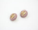 Thumbnail: Chanel Vintage 87 Resin Purple Pink CC Logo Large Round Clip-on Earrings