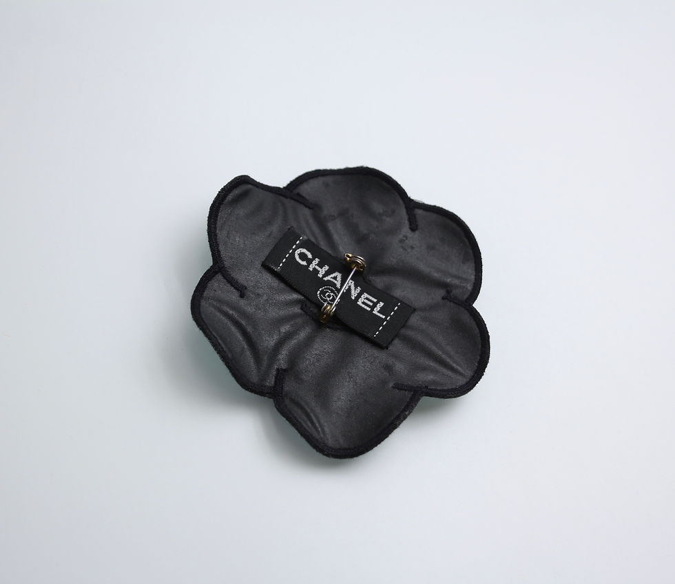 Thumbnail: Chanel Vintage 95 Light Blue Embroidered Camellia Brooch