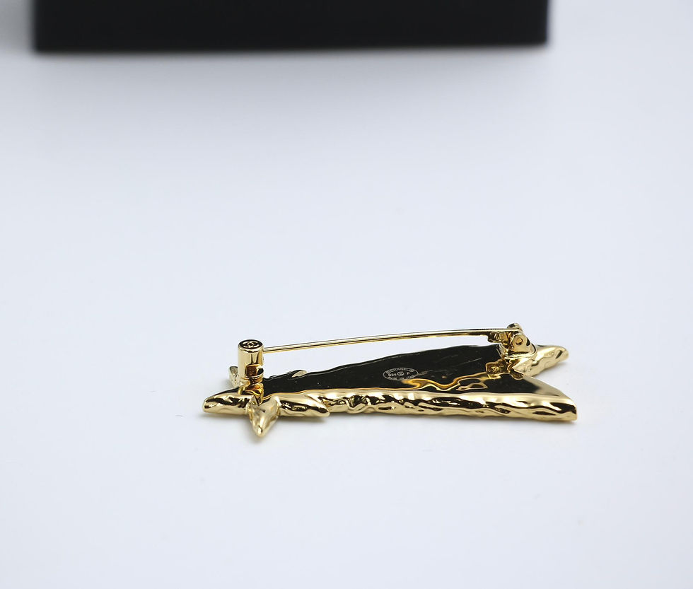 Thumbnail: Chanel 24P Metal Shooting Star Street Style Pin Brooch