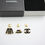 Thumbnail: Chanel Vintage 02A Enamel Three-piece Hat Clothing CC Brooch