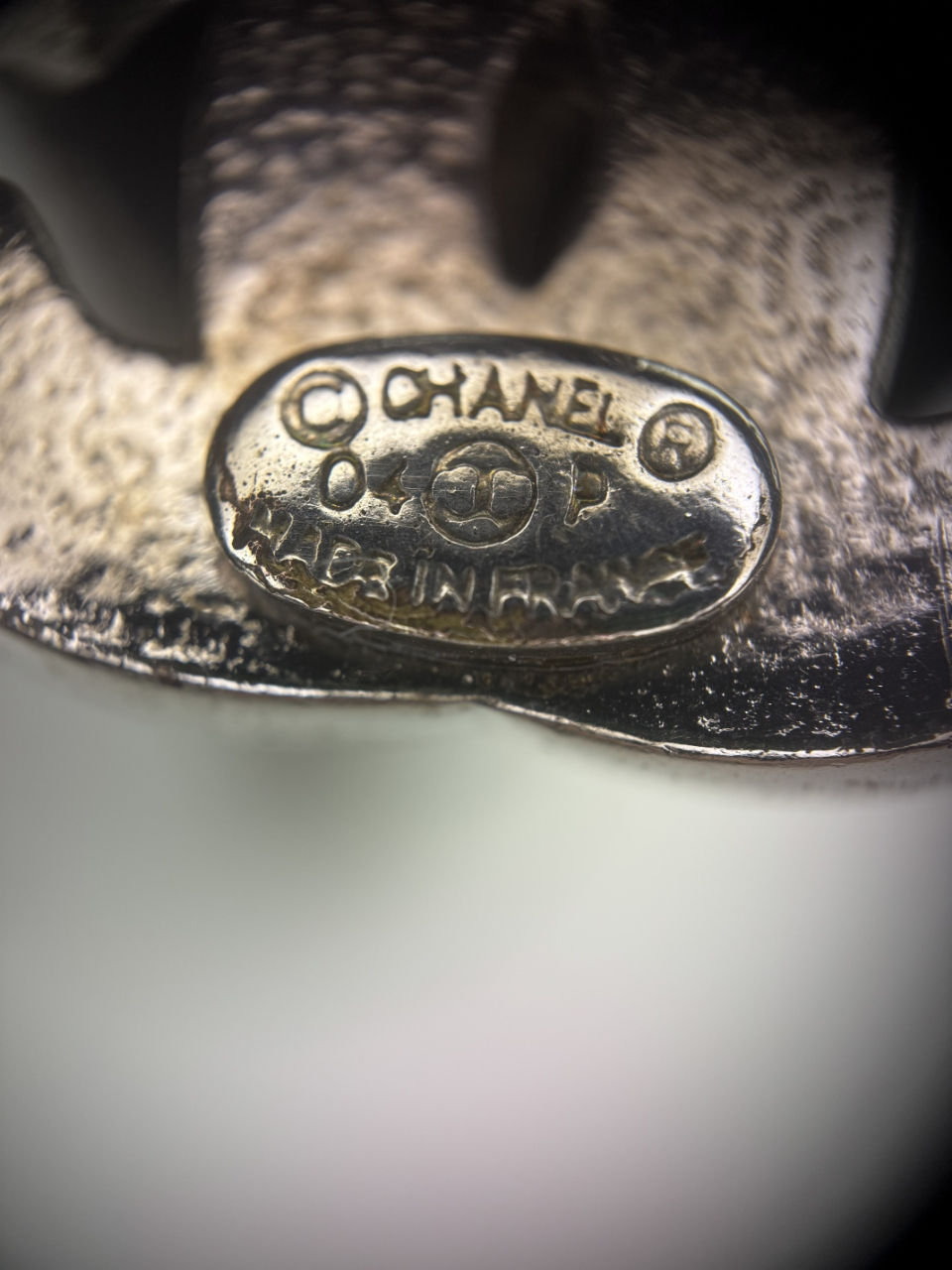 Thumbnail: Chanel Vintage 04P Enamel Dark Green Silver Necklace