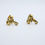 Thumbnail: Chanel Vintage 71-80 Gold-plated Curved Buckle CC Thin Clip-on Earrings 