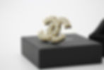 Thumbnail: Chanel B19V Imitation Pearl & Metal Frame CC Brooch