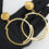 Thumbnail: Chanel Vintage 54-71 Gold-Plated Large Hoop Clip-on Earrings