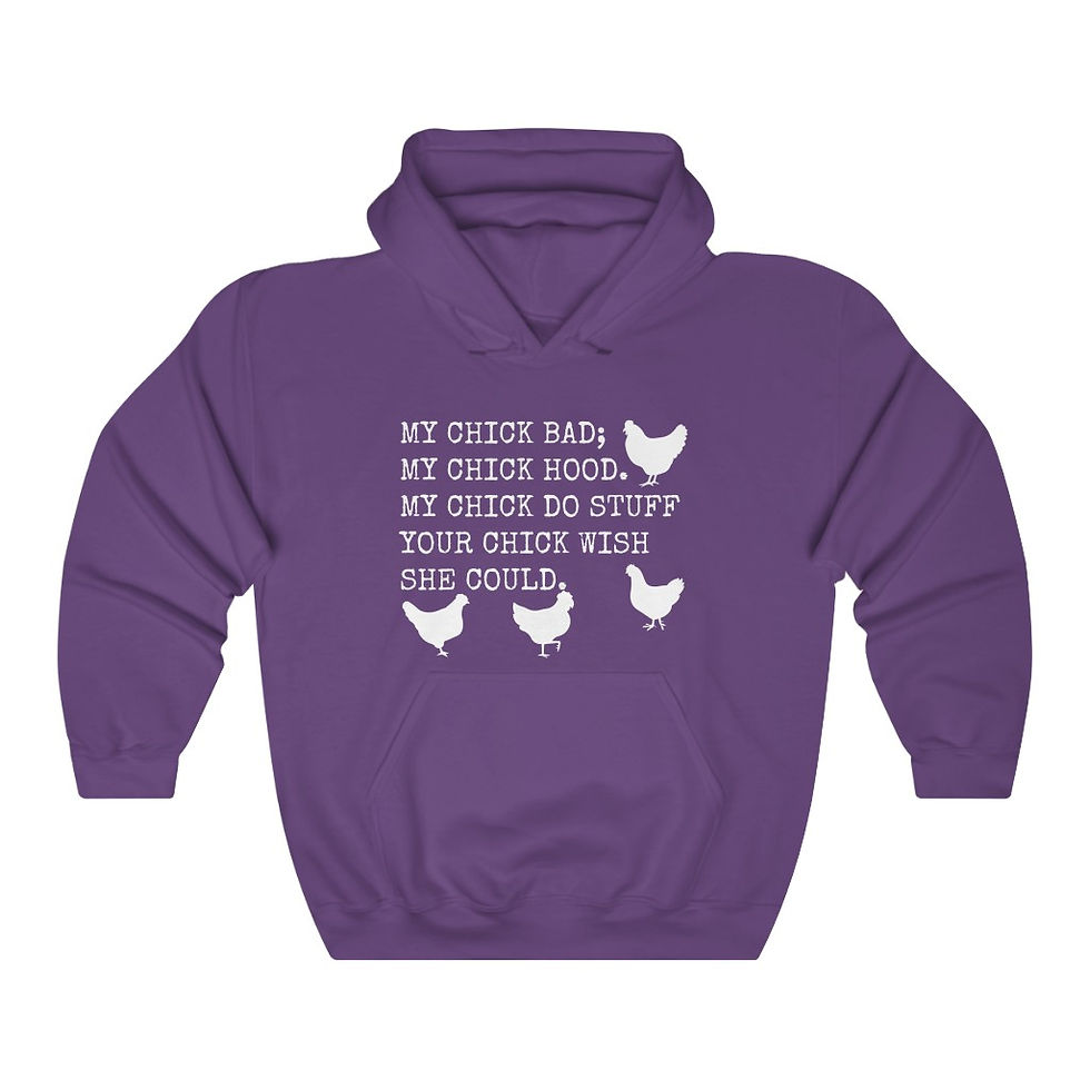 Thumbnail: My Chick White Unisex Heavy Blend™ Hooded Sweatshirt