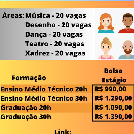 Processo seletivo para Estagiários - Prorrogado até dia 07/07/23