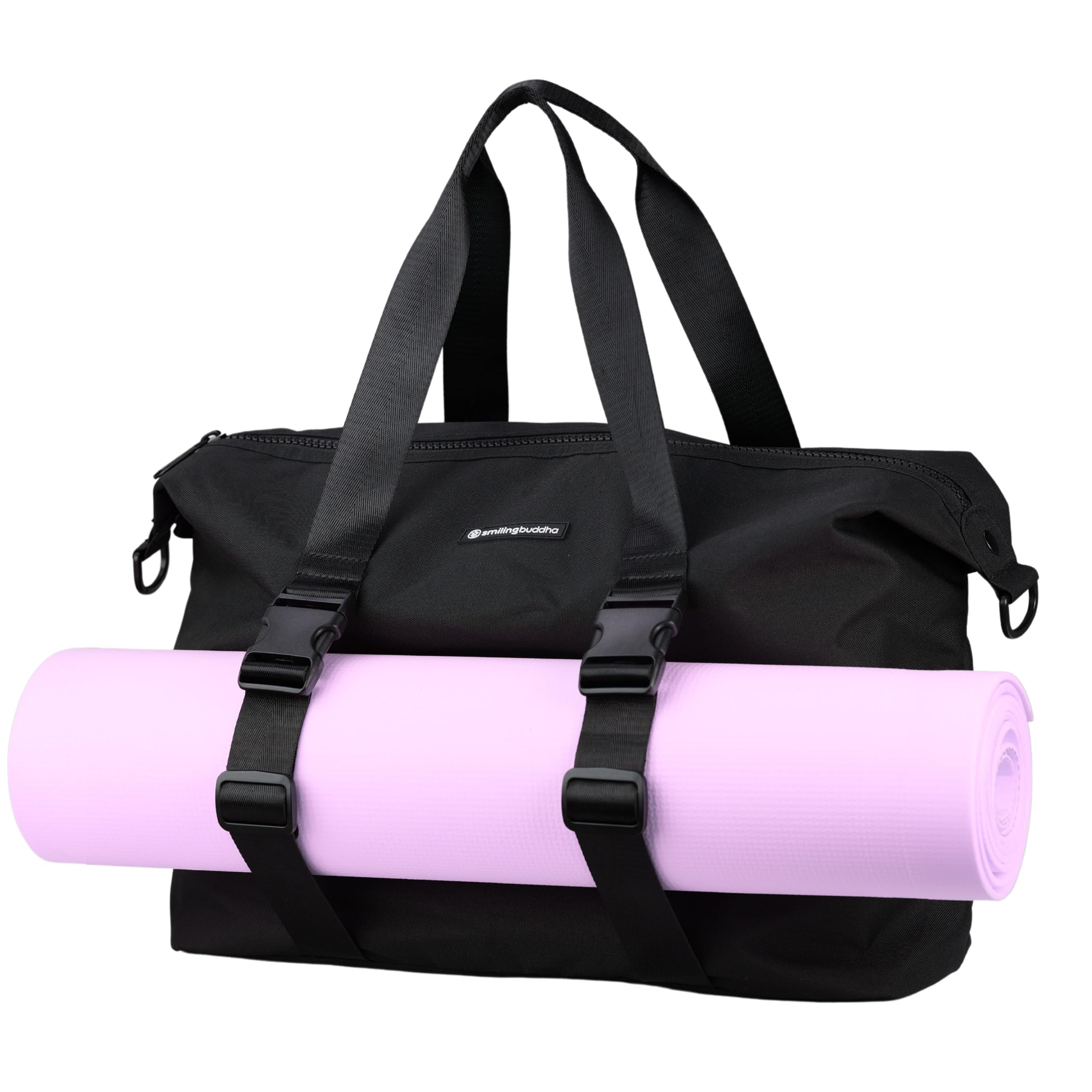 SMILING BUDDHA Yoga Mat Bag for Women - Large Caryall Shoulder Tote for Gym Yoga