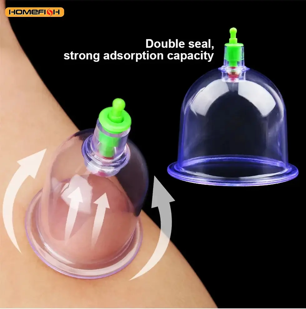Miniatura: 6 Suction Cups for Back-Vacuum Cupping Massage
