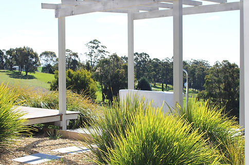 Arc Pavilion - Outdoor Bath and landscape behind (IMG_3760) L.Edited (Photo credit - Kylie