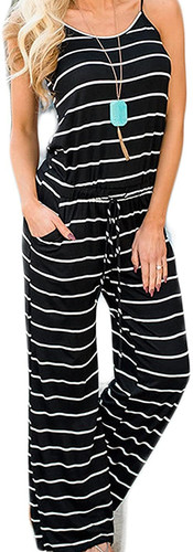 Striped Lounge Jumpsuit comfortable enough for lounging, dressy enough for work.