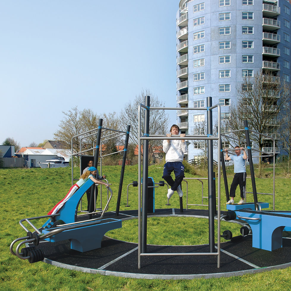 Centre fitness sur place public