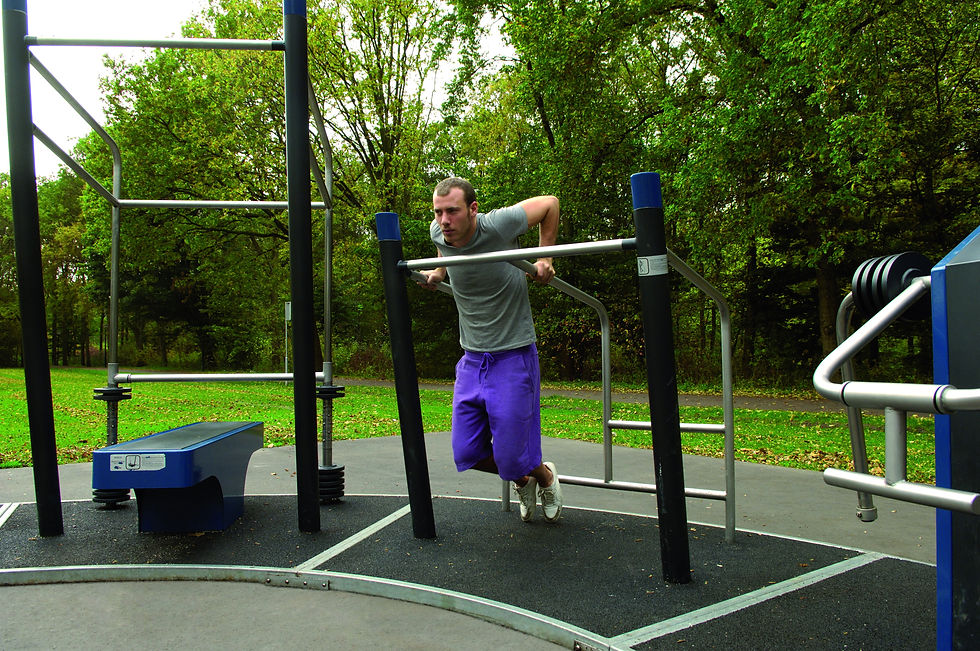 Fitness urbain pour les triceps