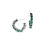 Thumbnail: Eternity Emerald Hoop Earrings