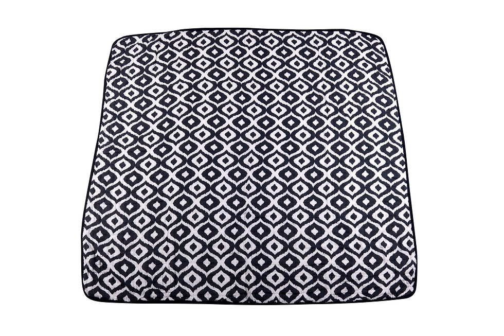 Thumbnail: Morrocan Blue and Traveler Dot Cotton Muslin Newcastle Blanket