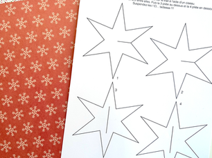Patron étoile de Noël - papier - DIY express - enfant parent vacances