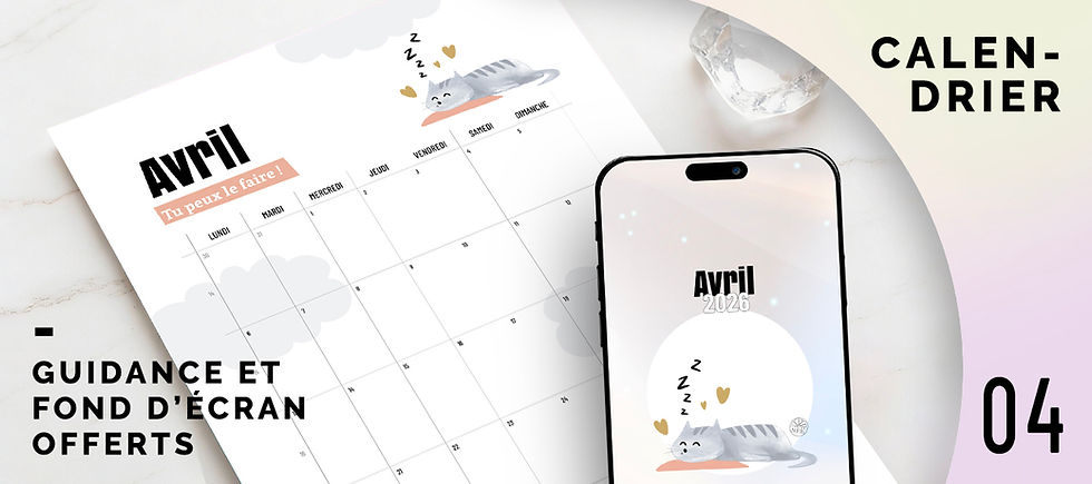 Calendrier Mensuel Avril 2026