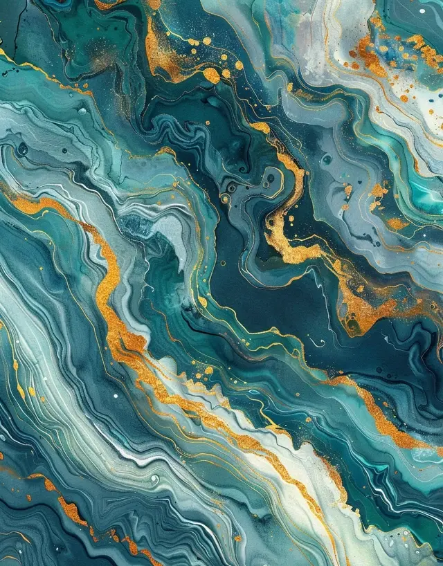 Thumbnail: Marbled Background Coloring Book 20 Coloring Pages Instant Download