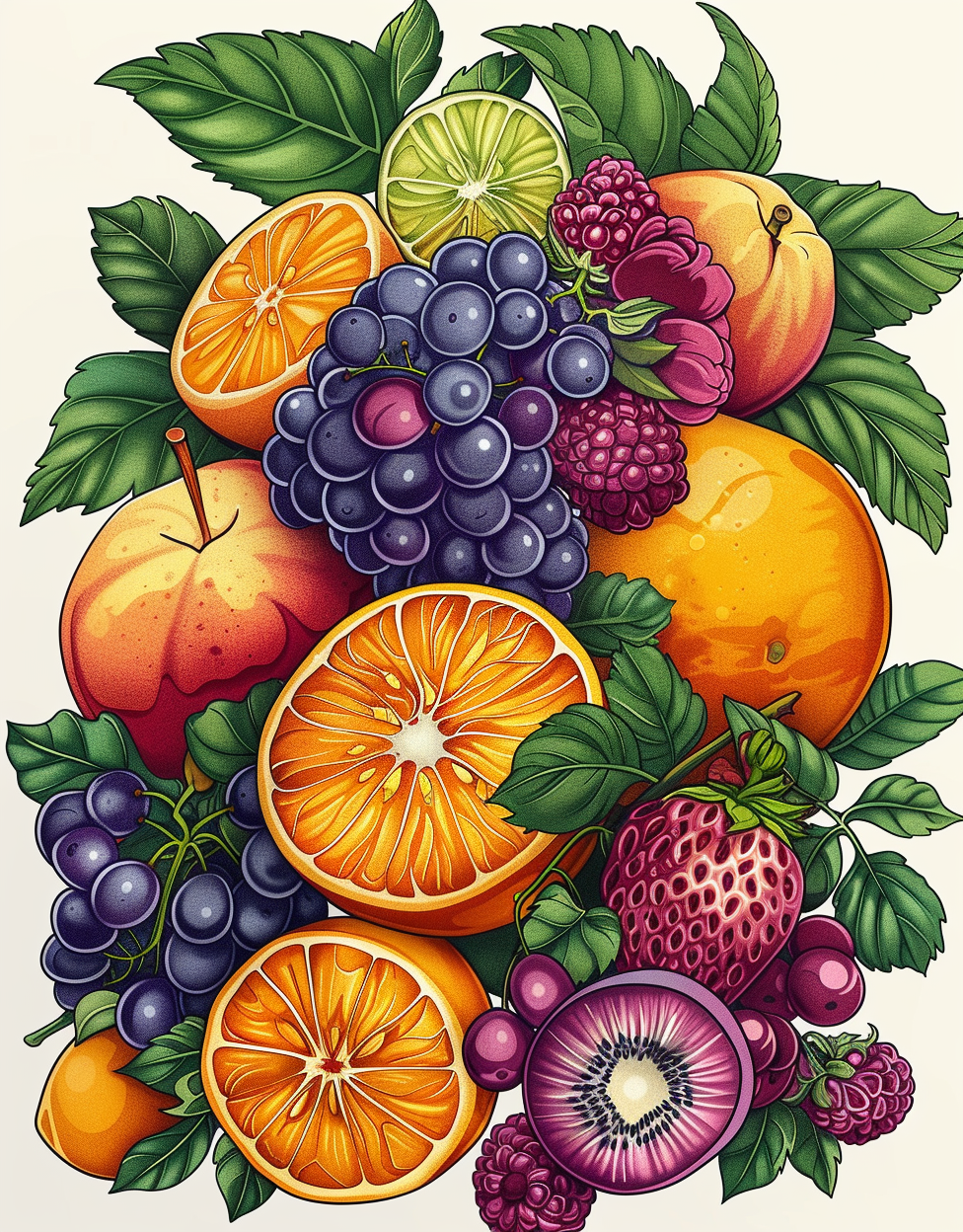 Thumbnail: Fruit Coloring Book 20 Pages Instant Download