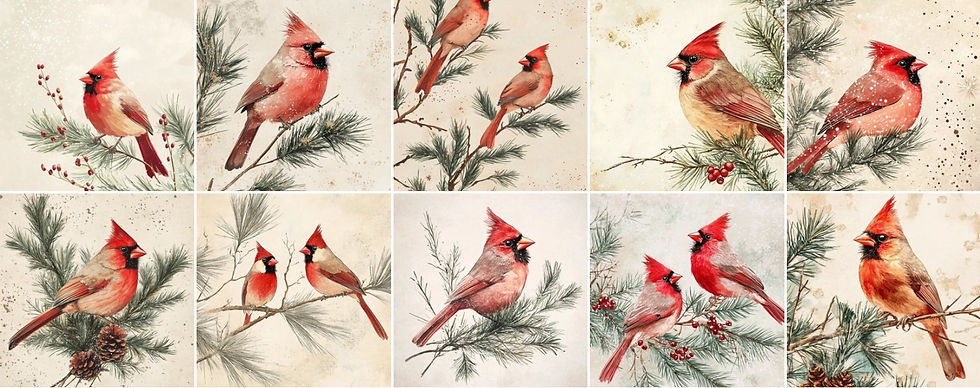 Thumbnail: Winter Cardinal Images 20 Instant Download