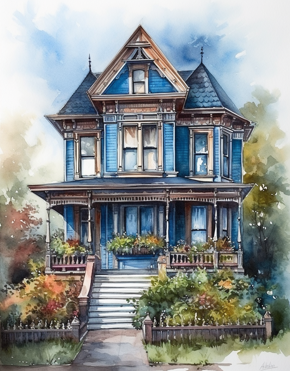Thumbnail: Victorian Homes Coloring Book 20 Coloring Pages Instant DownloaLi
