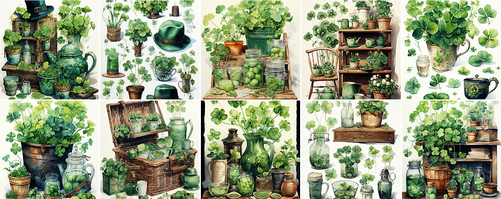 Thumbnail: St Patricks Elements Clipart Images 20 Instant Download