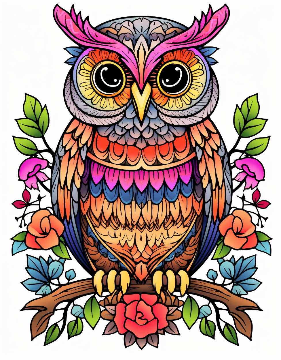 Thumbnail: Owls Coloring Book 20 Pages Instant Download