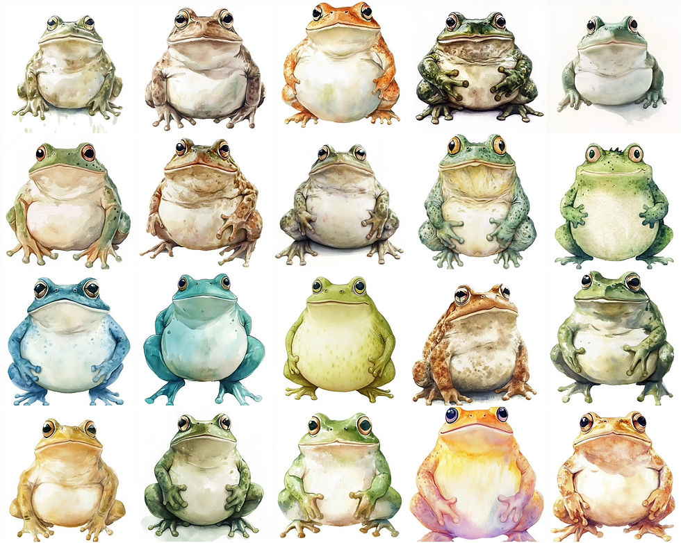 Thumbnail: Fat Frogs Images 20 Instant Download Backgrounds Animal Prints