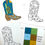 Thumbnail: DIY Paint Kit Cowboy Boot Craft Kit Activities Wood Paint Set Gift Stress Relief