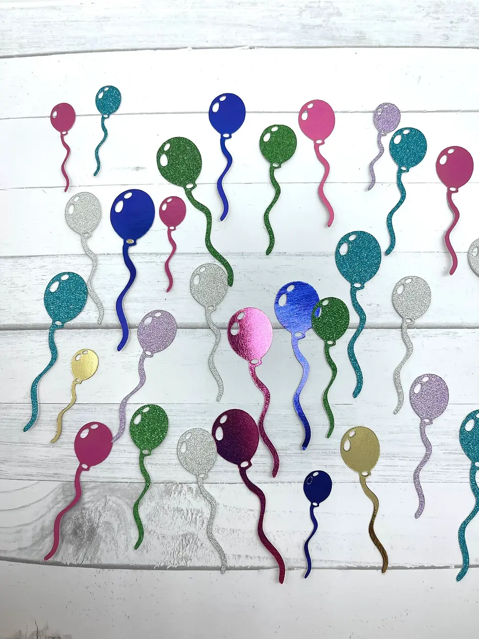 Die Cuts Balloons 32 Pieces *You Choose Color* Foil Mirror Glitter Specialty Bas