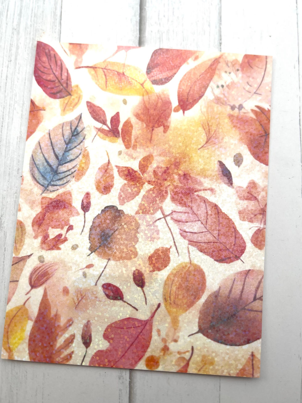 Thumbnail: Holographic Autumn Art Background Sheets 4 Pieces Cardstock 4x5.25"