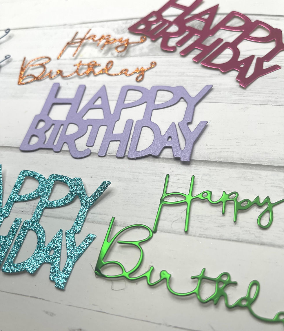 Thumbnail: Die Cuts HAPPY BIRTHDAY 8 Sets *You Choose Color* Foil Mirror Glitter Specialty